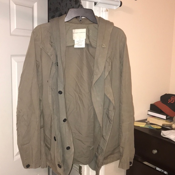 Stephan Schneider Army Green Light Hooded Coat - Picture 4 of 6